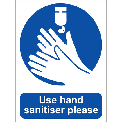 Use Hand Sanitiser Please Sign, Vinyl 15x20cm
