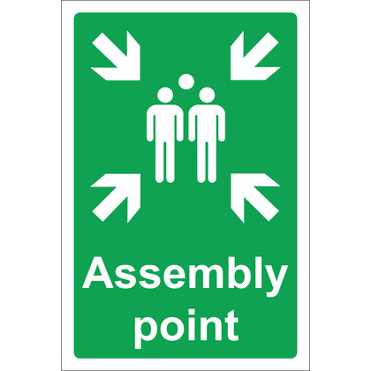 Assembly Point Sign, Rigid Plastic