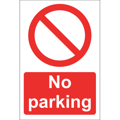 No Parking Sign, Rigid 20x30cm