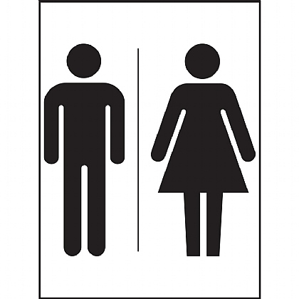 Male | Female Symbol Toilet Vinyl Sign 15x20cm