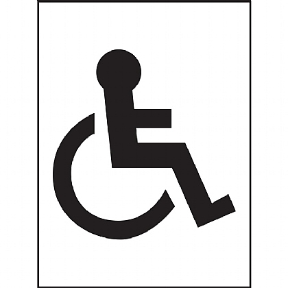 Disabled Symbol Toilet Vinyl Sign 15x20cm