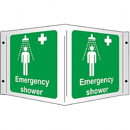 Emergency Shower 3D Projecting Sign 