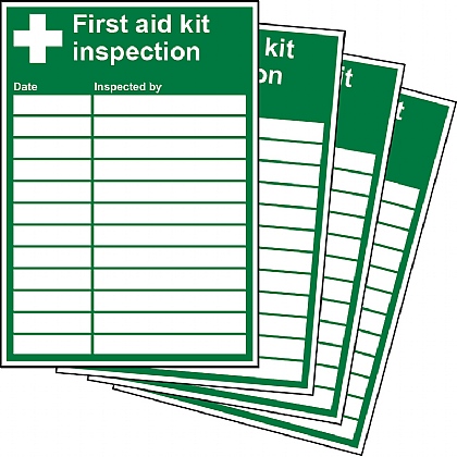 First Aid Kit Inspection Updateable Sign A5