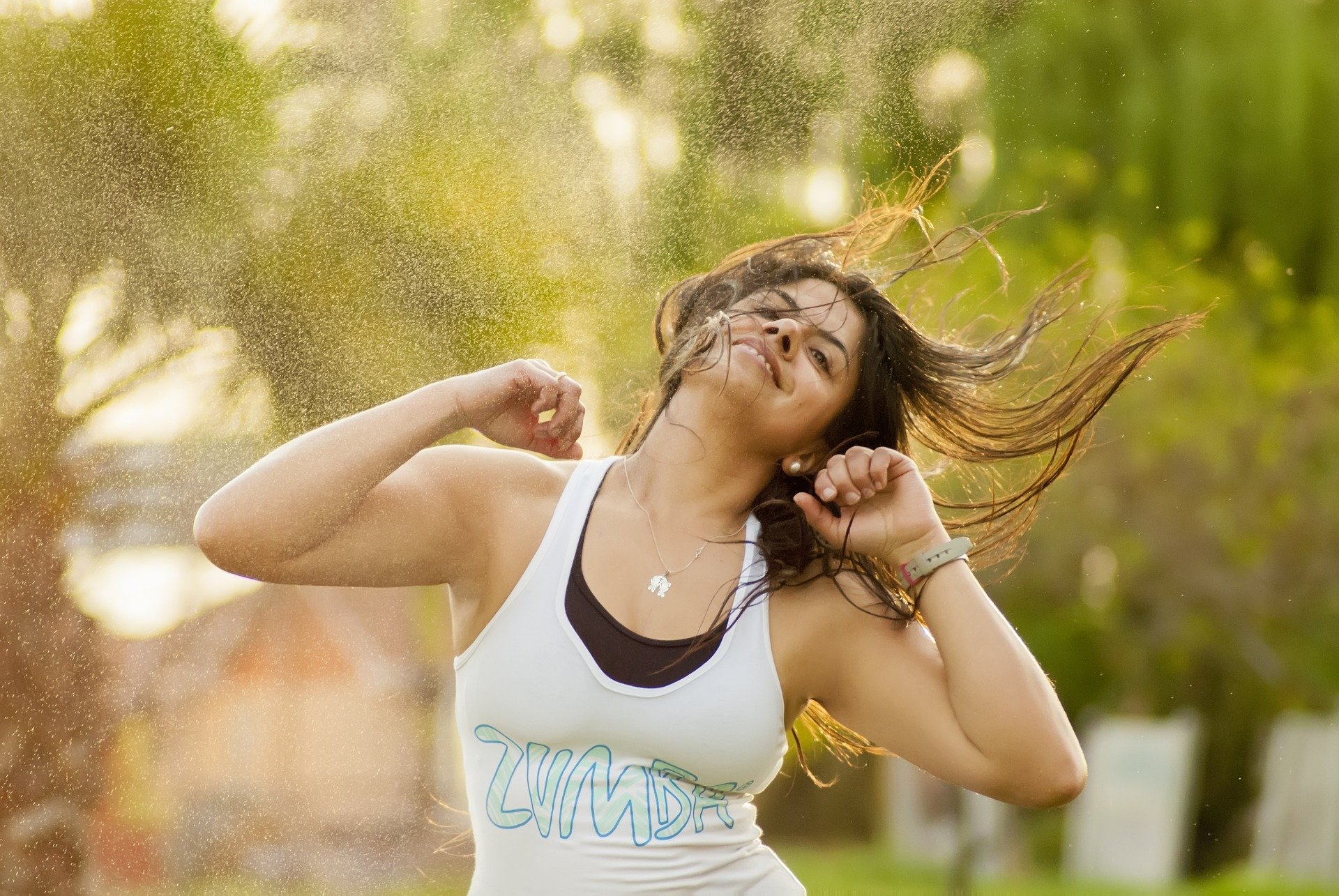 woman practicing zumba